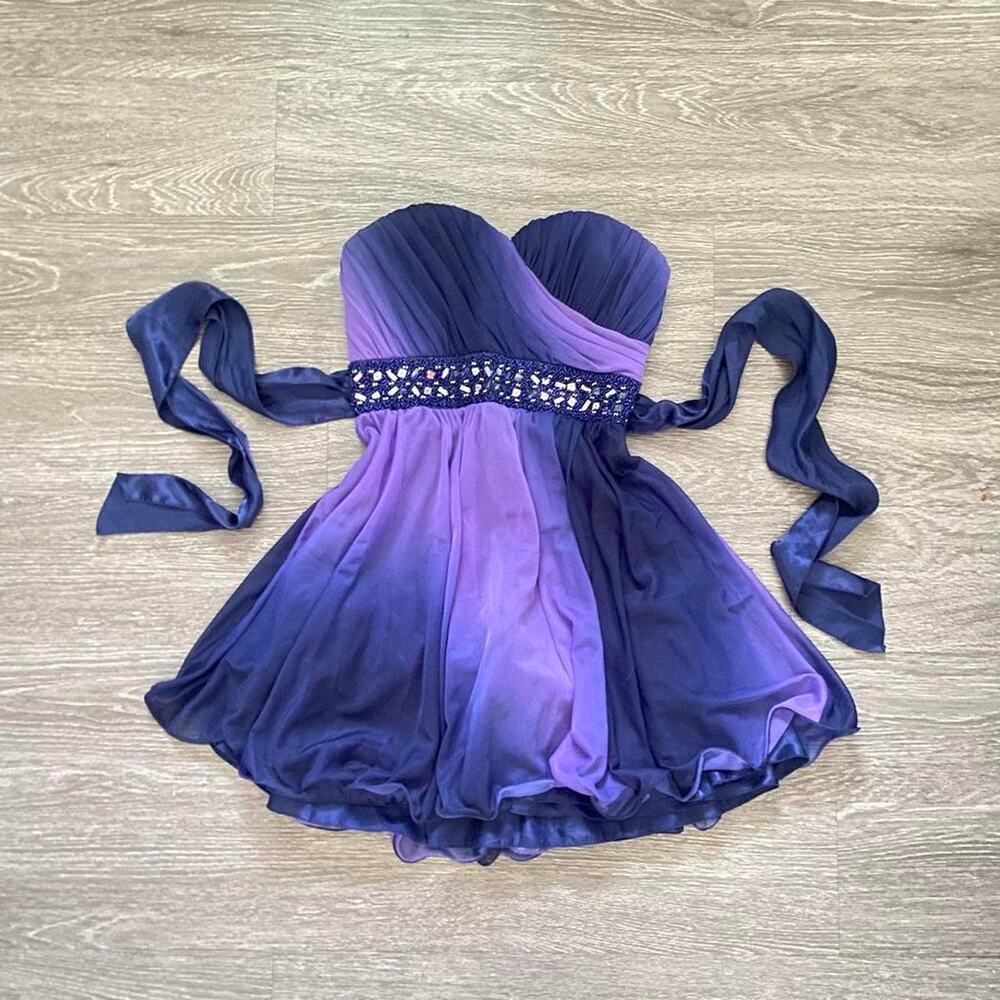 Early 2000s purple ombre babydoll dress